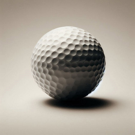 a golf ball in a minimalist, studio-style settingの素材