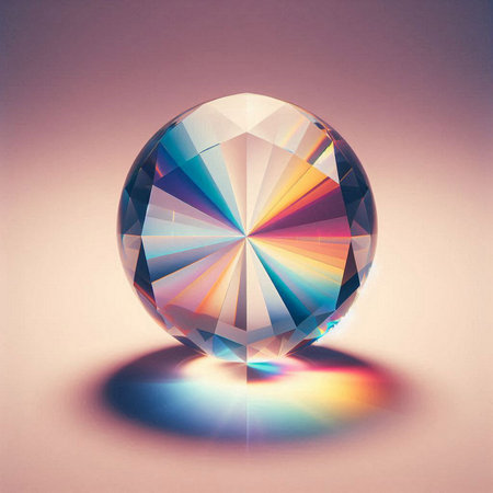 photograph of a rainbow-hued prismの素材