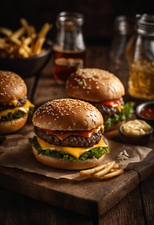 Gourmet cheeseburgerの素材