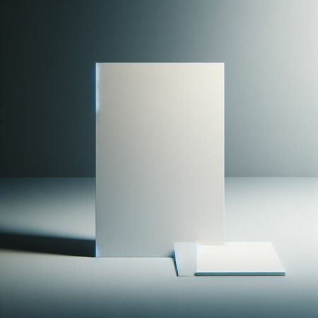 Blank white exhibition stand. 3d render. Mock up.の素材