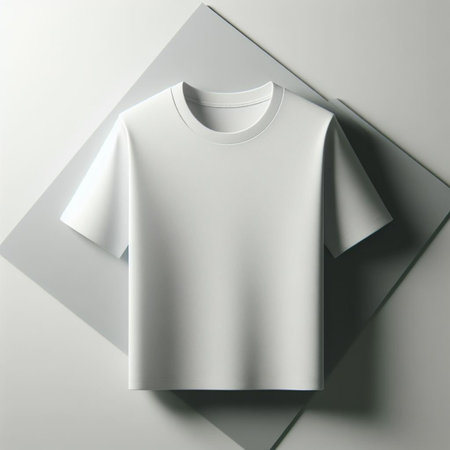 Blank t-shirt mockup, 3d render, squareの素材