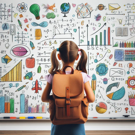 Child in a classroomの素材