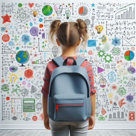 Child in a classroomの素材