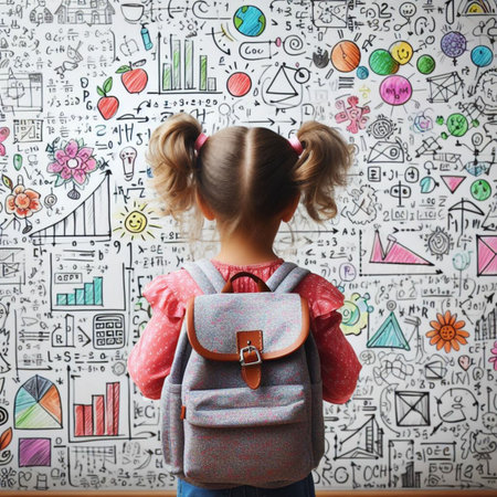 Child in a classroomの素材