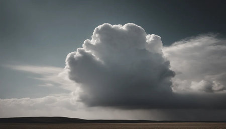 White cloud in the skyの素材