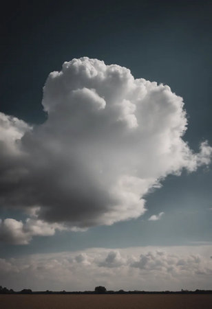 White cloud in the skyの素材