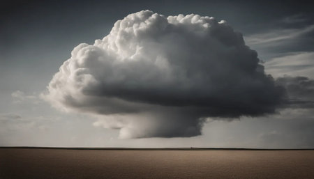 Prairie Storm Clouds ominous weather Saskatchewan Canada rural landscape panoramaの素材