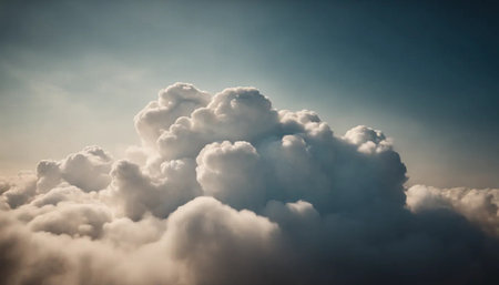 Cloudscape with blue sky and white clouds. Panoramic viewの素材