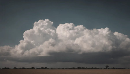 Clouds in the sky over the field in the countryside of Kenyaの素材