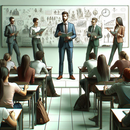 Group of business people in a meeting. 3D rendered illustration.の素材