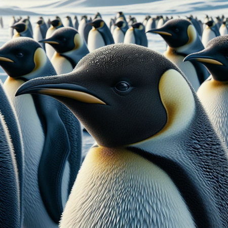 King penguins (Aptenodytes patagonicus) in Antarcticaの素材