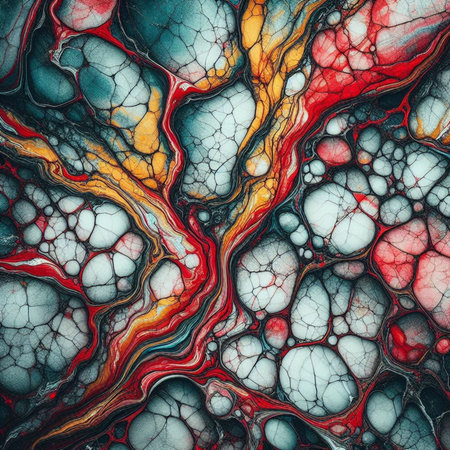 Abstract background. Psychedelic fractal texture. Digital art. 3D rendering.の素材