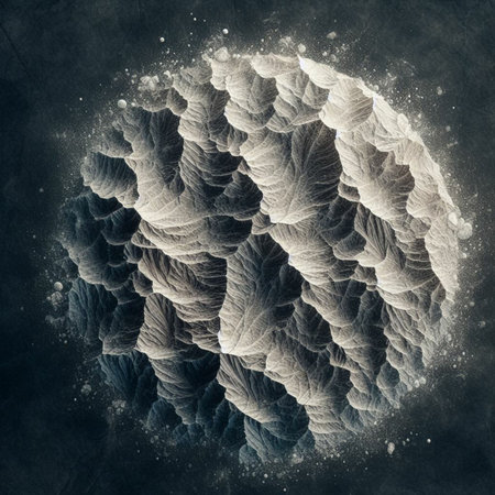 Abstract fractal background. Design element for brochure, advertisements, presentation, web and other graphic designer works. Digital collage.の素材