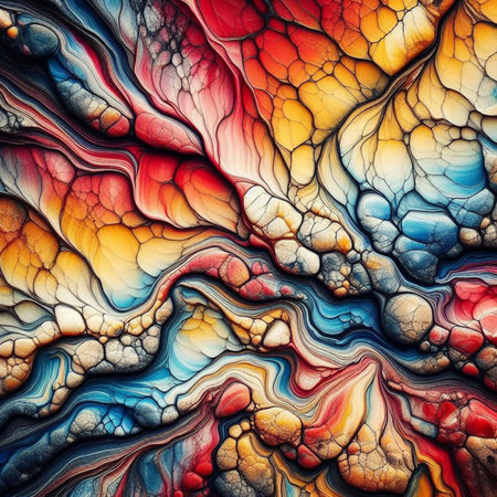 Abstract background. Psychedelic fractal texture. Digital art. 3D rendering.の素材