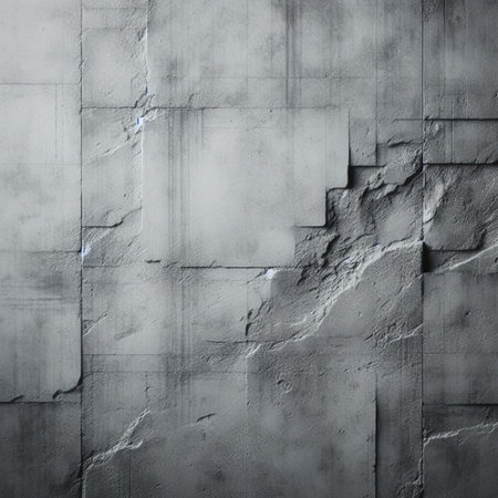 Black and white grunge wall background or texture with copy space.の素材