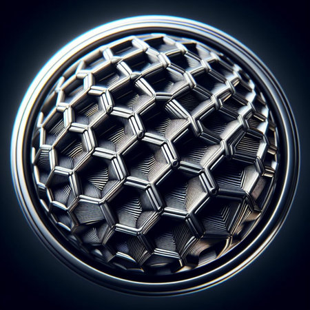 3d illustration of abstract metallic background, closeup of metal surfaceの素材