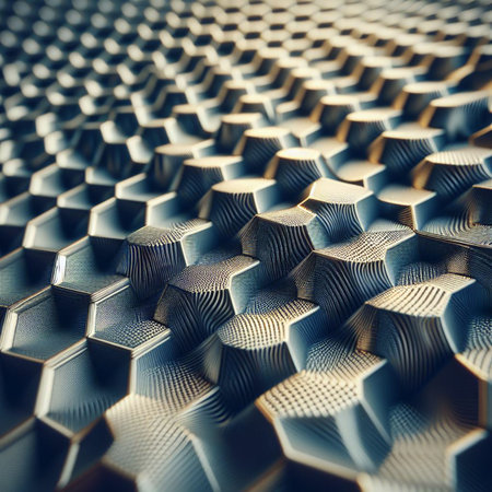 Abstract background of hexagons. 3d rendering, 3d illustration.の素材