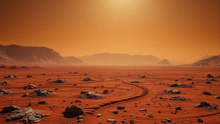 Wadi Rum desert in Jordan, Middle East, Africa. 3D renderingの素材