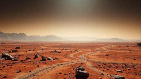 Desert Landscape in Wadi Rum, Jordan. Africa.の素材