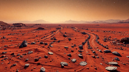 Wadi Rum desert in Jordan. Landscape with sand dunes.の素材