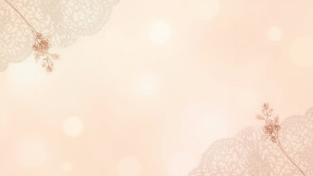 Lace fabric background with bokeh and copy space for textの素材