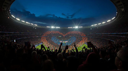 Crowds of fans at the arena in Stockholm.の素材