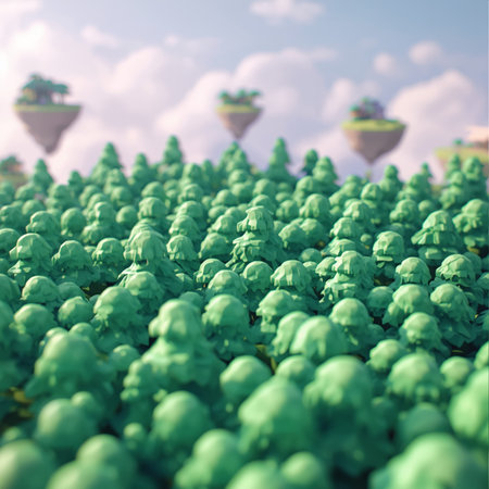 Plastic toy soldiers on a background of the blue sky. 3d renderingの素材