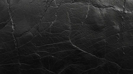 Black leather texture background. Black leather background. Black leather texture.の素材
