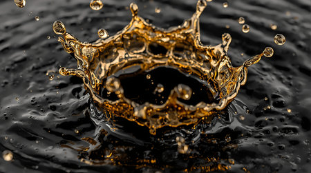 Splash of water on a black background. 3d rendering, 3d illustration.の素材