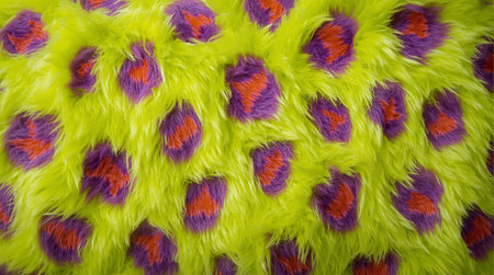 Colorful artificial fur as a background, closeup of photo.の素材