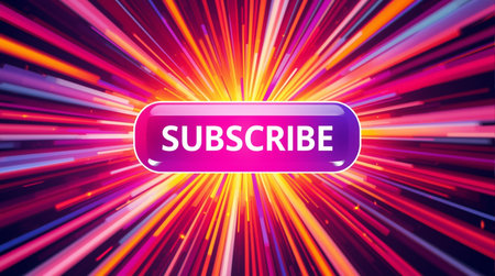 Subscribe button. Vector stock illustration. Template for web design, banner, poster.の素材