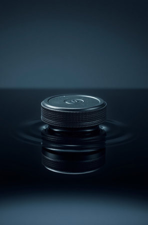 Stacks of coins on dark background. Shallow DOF.の素材