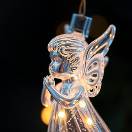 Christmas decoration on a dark background with bokeh. Shallow depth of field.の素材