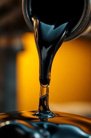 Pouring black liquid into a cup of coffee, close-upの素材