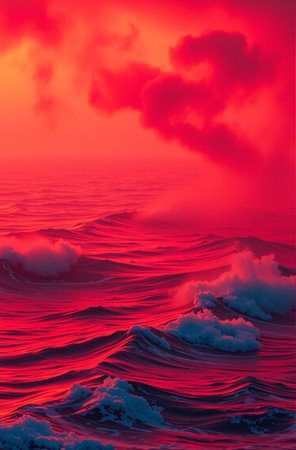 Beautiful seascape. Composition of nature. 3dの素材