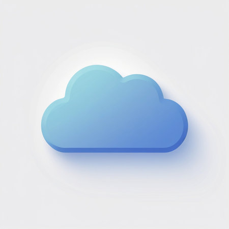 Cloud computing web icon. Vector illustration. Eps 10. Blue color.の素材