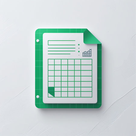 Document icon on white background. Flat lay, top view. Business conceptの素材