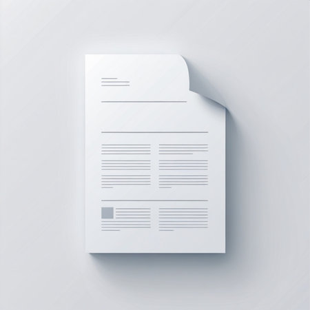 Paper sheet with shadow on the white background. Eps 10 vector file.の素材