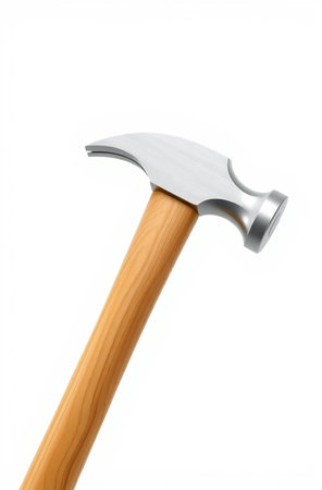 Hammer isolated on a white background. 3d render image.の素材