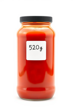 Bottle of ketchup on a white background. 3d renderingの素材
