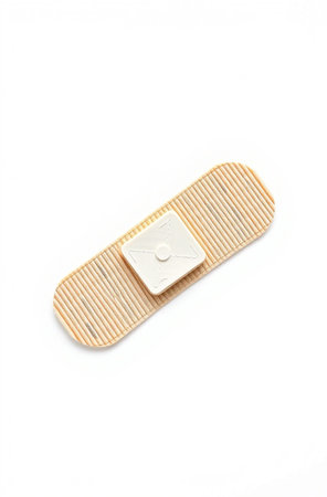 Plastic bandage isolated on white background, clipping path included.の素材