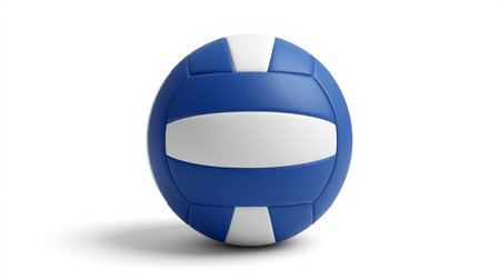 Volleyball ball isolated on white background. 3D rendering.の素材