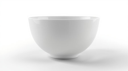 3d rendering of a white bowl isolated on white studio background.の素材