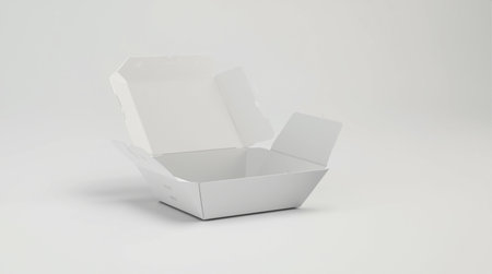 White paper box mockup on white background. 3D rendering.の素材