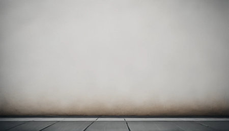 Empty room with concrete wall and wooden floor. Abstract background for design.の素材