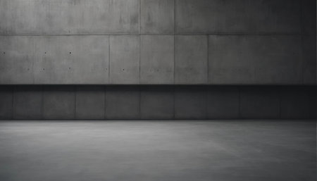 Empty room with concrete wall and floor. Mockup, 3D Renderの素材