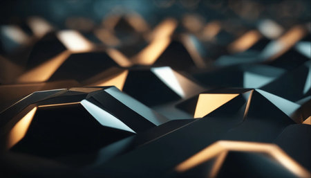 3d rendering of abstract geometric shapes. Futuristic background design.の素材