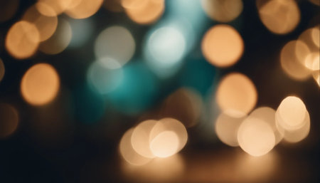 Abstract circular bokeh background of Christmaslight. Festive background.の素材