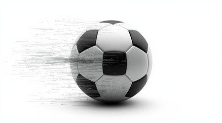 Soccer ball isolated on a white background. 3d illustration.の素材
