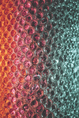 abstract background - close up of a glass vase with a patternの素材